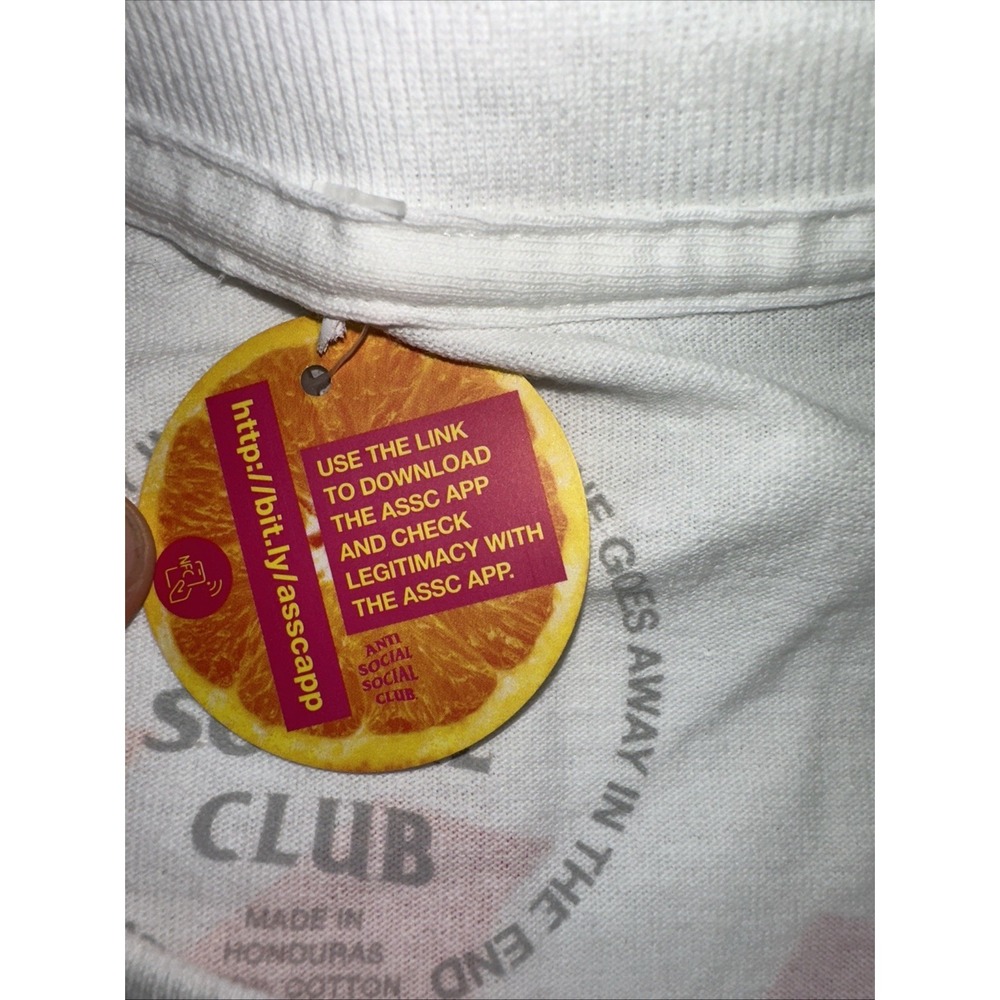 Anti Social Social Club T Shirt XL Red/ Orange/ Yellow - Picture 4 of 8